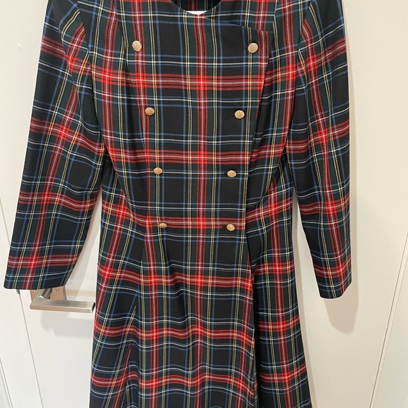 Plaid button front dress - Picture 3 of 4